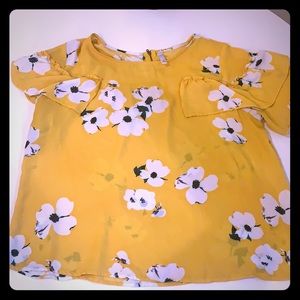 Yellow Floral Blouse